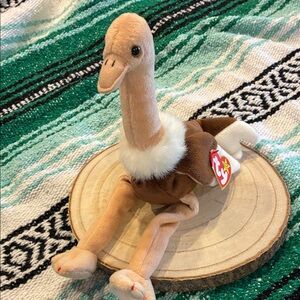 Ty Stuffed Animal Ostrich - Brown and Cream